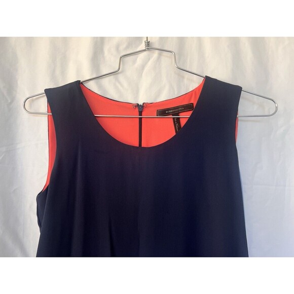 BCBGMaxazria Haley Layered Shift Dress Size 0 Mod Sleeveless Colorblock Career - Picture 3 of 7